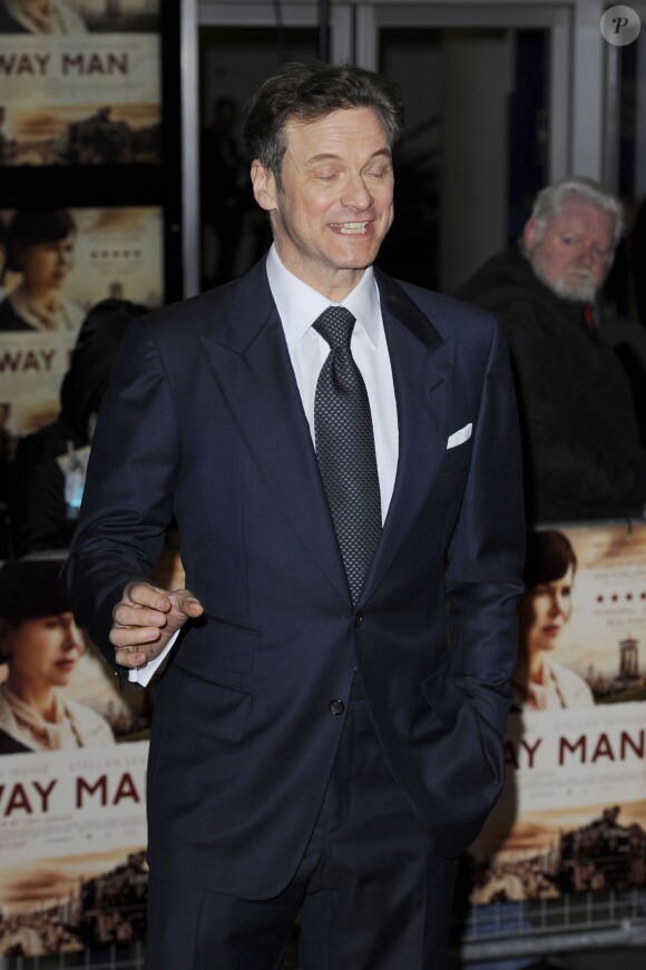 Colin Firth lors de la première du film Railway Man à Londres, le 4 décembre 2013.