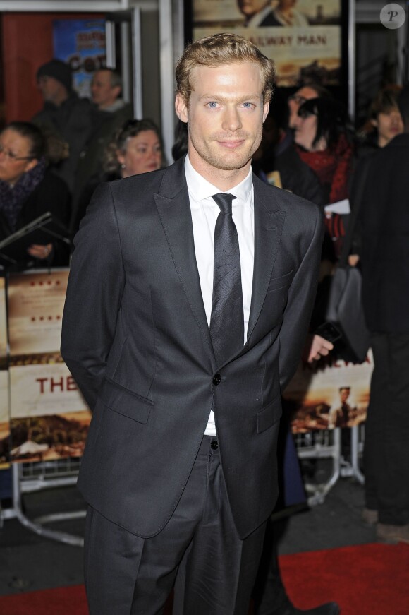 Sam Reid lors de la première du film Railway Man à Londres, le 4 décembre 2013.