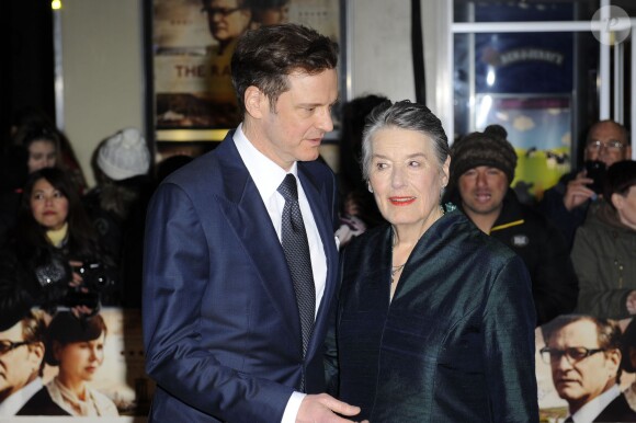Colin Firth et Patti Lomax lors de la première du film Railway Man à Londres, le 4 décembre 2013.