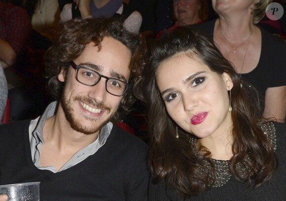Semi-exclu - Thomas Hollande et Joyce Jonathan au concert de Céline Dion à Bercy, le 29 novembre 2013.
