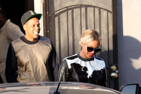 Jay Z et Beyoncé quittent un restaurant à West Hollywood, le 6 décembre 2013.