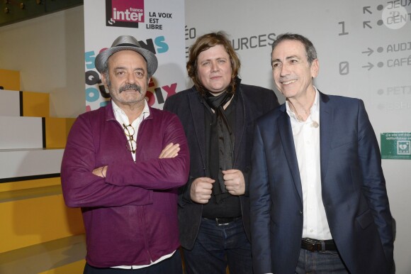 Louis Chedid, Rover et Alain Chamfort aux 50 ans de France Inter à la Gaîte-Lyrique à Paris, le 8 decembre 2013.