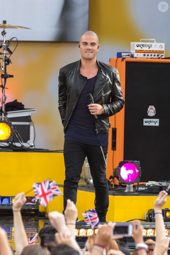 Max George du groupe The Wanted sur scène pour l'émission Good Morning America à Central Park. New York, le 23 août 2013.