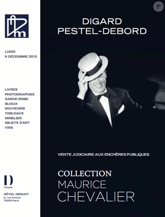 La collection Maurice Chevalier a rapporté 607 426 euros lors de la vente consacrée au chanteur à l'Hôtel Drouot à Paris, le 9 décembre 2013.