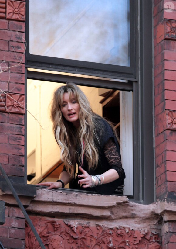 Natasha McElhone sur le tournage de Californication à New York en avril 2012