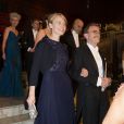 Randy W. Schekman (Nobel de médecine) et Jenny Munro au banquet organisé en l'honneur des lauréats des Nobel 2013, à l'Hôtel de Ville de Stockholm le 10 décembre 2013