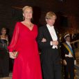 Anette Brifalk Bjorklund et David Connelly au banquet organisé en l'honneur des lauréats des Nobel 2013, à l'Hôtel de Ville de Stockholm le 10 décembre 2013