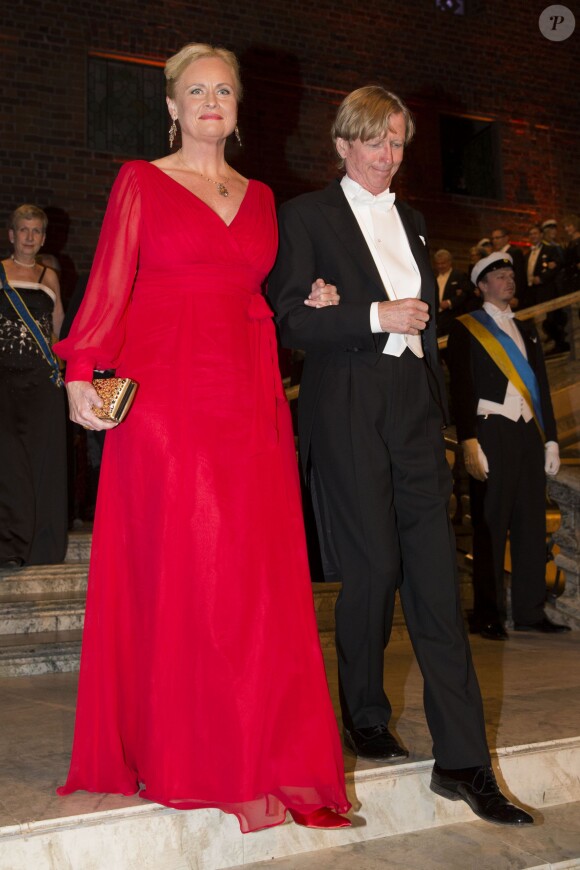Anette Brifalk Bjorklund et David Connelly au banquet organisé en l'honneur des lauréats des Nobel 2013, à l'Hôtel de Ville de Stockholm le 10 décembre 2013