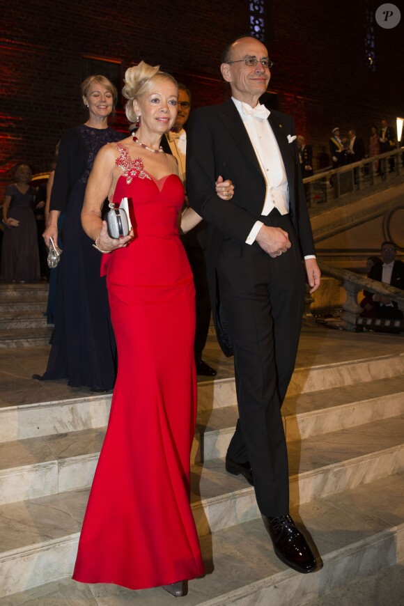 Ylwa Westerberg et Thomas C. Sudhof (Nobel de médecine) au banquet organisé en l'honneur des lauréats des Nobel 2013, à l'Hôtel de Ville de Stockholm le 10 décembre 2013