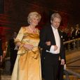 Catarina Lindqvist et Robert J. Shiller (Nobel d'économie) au banquet organisé en l'honneur des lauréats des Nobel 2013, à l'Hôtel de Ville de Stockholm le 10 décembre 2013