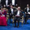 Le roi Carl XVI Gustaf de Suède présidait avec la reine Silvia, le prince Carl Philip et le prince Daniel la cérémonie de remise des prix Nobel le 10 décembre 2013 à Stockholm