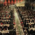  Banquet en l'honneur des Nobel présidé par la famille royale de Suède à l'Hôtel de Ville de Stockholm le 10 décembre 2013 