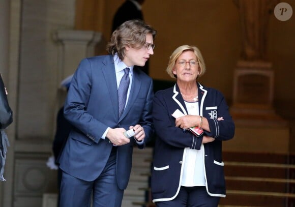 Jean Sarkozy et Isabelle Balkany à Neuilly-sur-Seine le 16 avril 2013