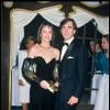 Christophe Malavoy et sa femme Isabelle lors de la soirée des 40 ans de la maison Dior en 1987