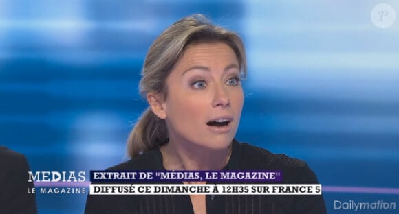 Anne-Sophie Lapix s'explique sur le clash entre Laurent Baffie et Jérémy Michalak, dans "C à vous", jeudi 12 octobre 2013.