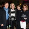 Stéphane Bern, Emmanuelle Seigner, Yaguel Didier et Marie-Amelie Seigner à la soirée de lancement du Coffret Dinatoire de Yaguel Didier, le vendredi 13 décembre à Paris.