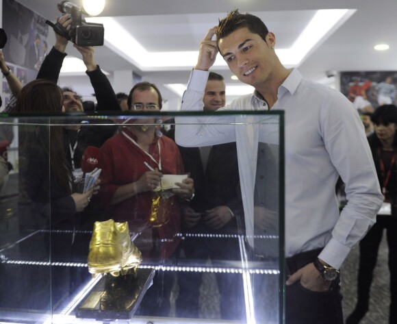 Cristiano Ronaldo lors de l'inauguration de son musée à Funchal sur l'île de Madère, le 15 décembre 2013