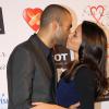 Tony Parker et sa fiancée Axelle sur le tapis rouge lors de la soirée du 8ème Par Coeur Gala pour l'association Make a Wish" à l'abbaye Paul Bocuse de Collonges le 26 septembre 2013