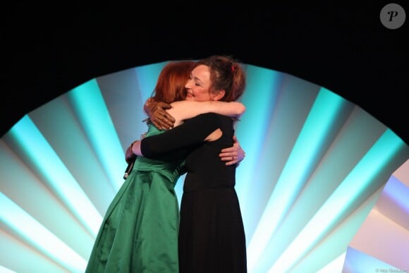 Muriel Mayette-Holtz et Catherine Frot lors de la cérémonie des "Femmes en Or 2013" à Avoriaz, le 14 décembre 2013.