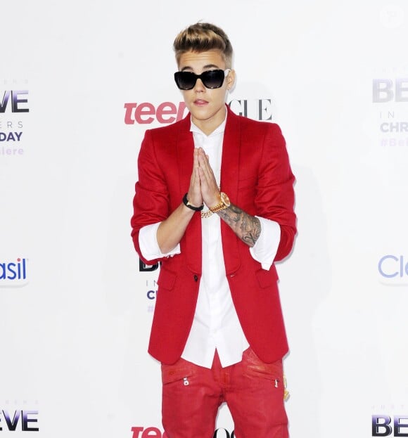 Justin Bieber à l'avant-première du film "Believe" à Los Angeles, le 18 décembre 2013.