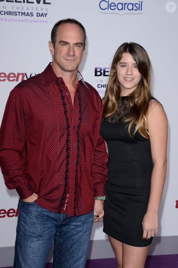 Christopher Meloni et sa fille Sophia à l'avant-première du film "Believe" à Los Angeles, le 18 décembre 2013.