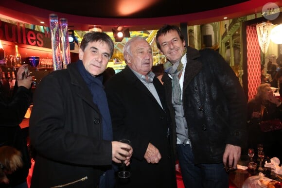 Tex, Marcel Campion, Jean-Luc Reichmann à la soirée d'inauguration de "Jours de Fêtes" au Grand Palais à Paris, organisée par Marcel Campion, le 19 décembre 2013.