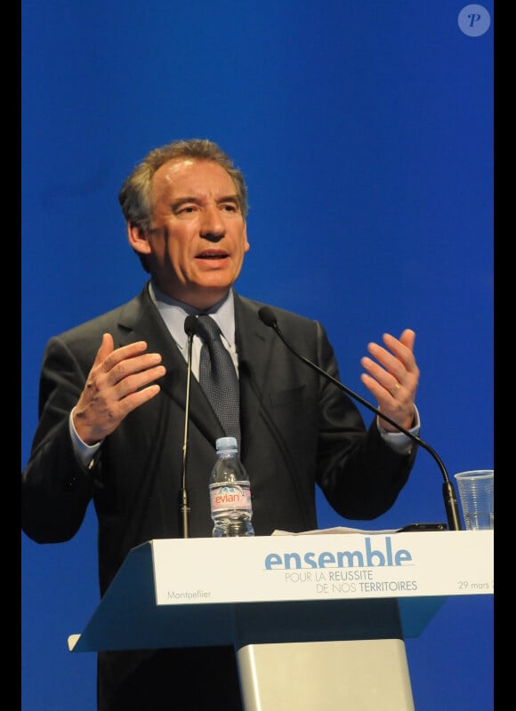 François Bayrou à Montpellier le 29 mars 2012.