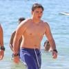 Prince Jackson se baigne sur une plage d'Honolulu, le 24 décembre 2013.