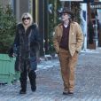Goldie Hawn et Kurt Russell se promenent à Aspen dans le Colorado le 18 décembre 2013.