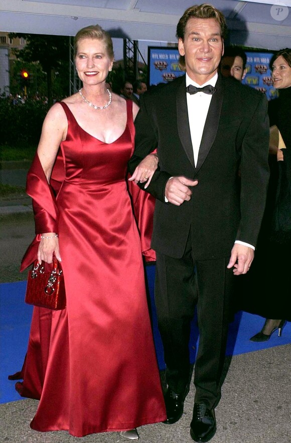 Patrick Swayze et son épouse Lisa à Milan, le 21 mai 2001.