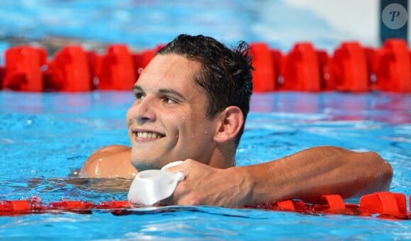 Florent Manaudou lors des championnats du monde de natation à la piscine de Montjuic à Barcelone, en juillet 2013