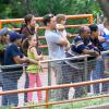 Matthew McConaughey avec sa femme Camila Alves et leurs enfants Levi, Vida et Livingston au zoo de Belo Horizonte au Brésil le 29 décembre 2013