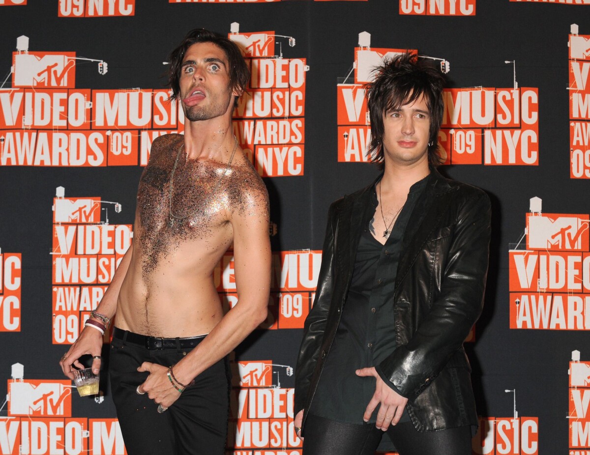 Tyson Ritter Collide Photo : Tyson Ritter et Nick Wheeler des All-American Rejects lors des ...