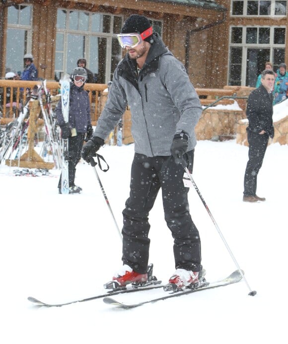 Scott Disick fait du ski à la station Deer Valley. Park City (État de l'Utah), le 31 décembre 2013.