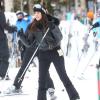 Kourtney Kardashian fait du ski à la station Deer Valley. Park City (État de l'Utah), le 31 décembre 2013.