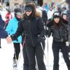 Kim et Kourtney Kardashian font du ski à la station Deer Valley. Park City (État de l'Utah), le 31 décembre 2013.