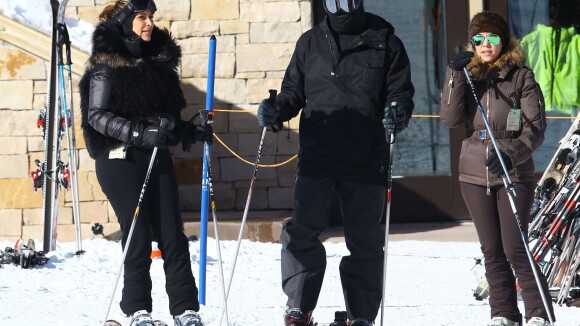 Kim Kardashian au ski : Sa fille et ses fiançailles à l'esprit pour aborder 2014