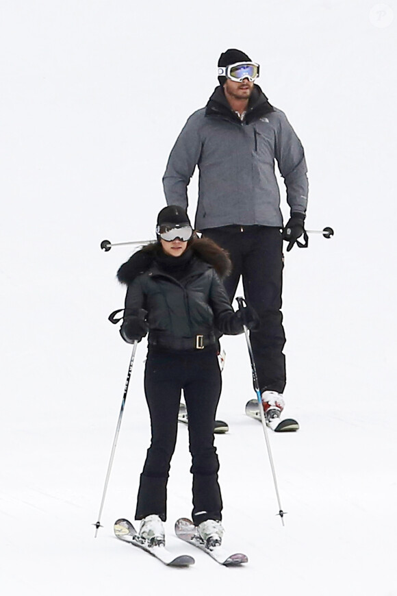Kourtney Kardashian et Scott Disick font du ski à Park City. Le 31 décembre 2013.