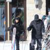 Kim Kardashian et son fiancé Kanye West font du ski à Aspen. Le 30 décembre 2013.