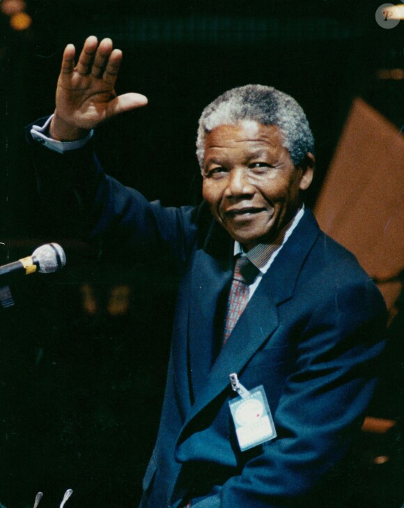 Archive - Nelson Mandela , Afrique du Sud, 16 Mars 1990.