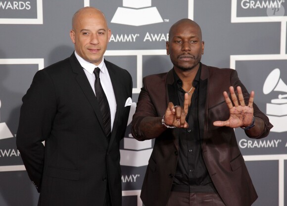 Vin Diesel, Tyrese Gibson aux Grammy Awards 2013 à Los Angeles, le 10 février 2013.