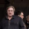 Gérard Depardieu donne le départ du rallye de Condroz a Huy en Belgique le 1er novembre 2013