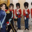  Le prince héritier Frederik et la princesse Mary lors de la réception du Nouvel An du corps diplomatique au palais Christiansborg à Copenhague le 6 janvier 2014. 