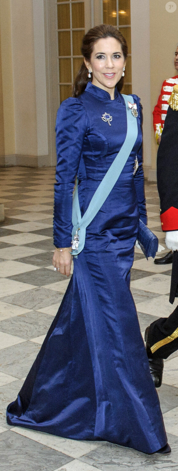 La princesse Mary de Danemark lors de la réception du Nouvel An du corps diplomatique au palais Christiansborg à Copenhague le 6 janvier 2014.