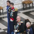  Le prince héritier Frederik et la princesse Mary lors de la réception du Nouvel An du corps diplomatique au palais Christiansborg à Copenhague le 6 janvier 2014. 