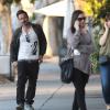 Exclusif - David Arquette et sa petite amie Christina McLarty, enceinte, font du shopping à West Hollywood, le 23 décembre 2013.
