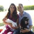 21 - Premier portrait de famille ''officiel'' du duc et de la duchesse de Cambridge après la naissance du prince George, diffusé le 20 août 2013