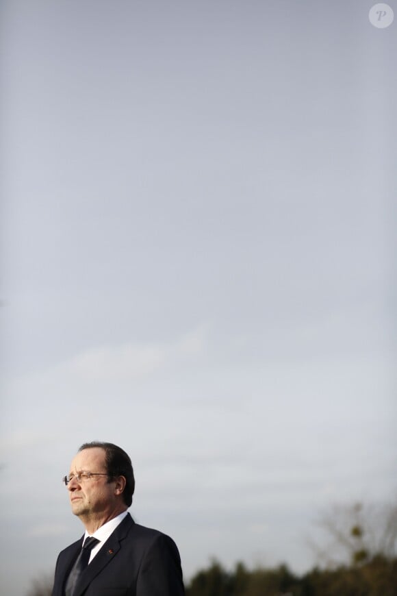 Le président François Hollande à Creil le 8 janvier 2013.