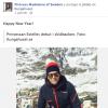 Post du 1er janvier 2014 de la princesse Madeleine de Suède sur son profil Facebook