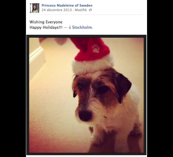 Post de Noël de la princesse Madeleine de Suède sur son profil Facebook, le 4 décembre 2013